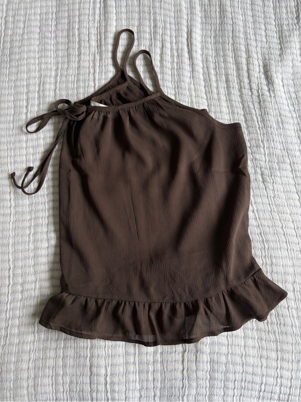 LOFT Ruffle-Hem Tank Top - Picture 1 of 5